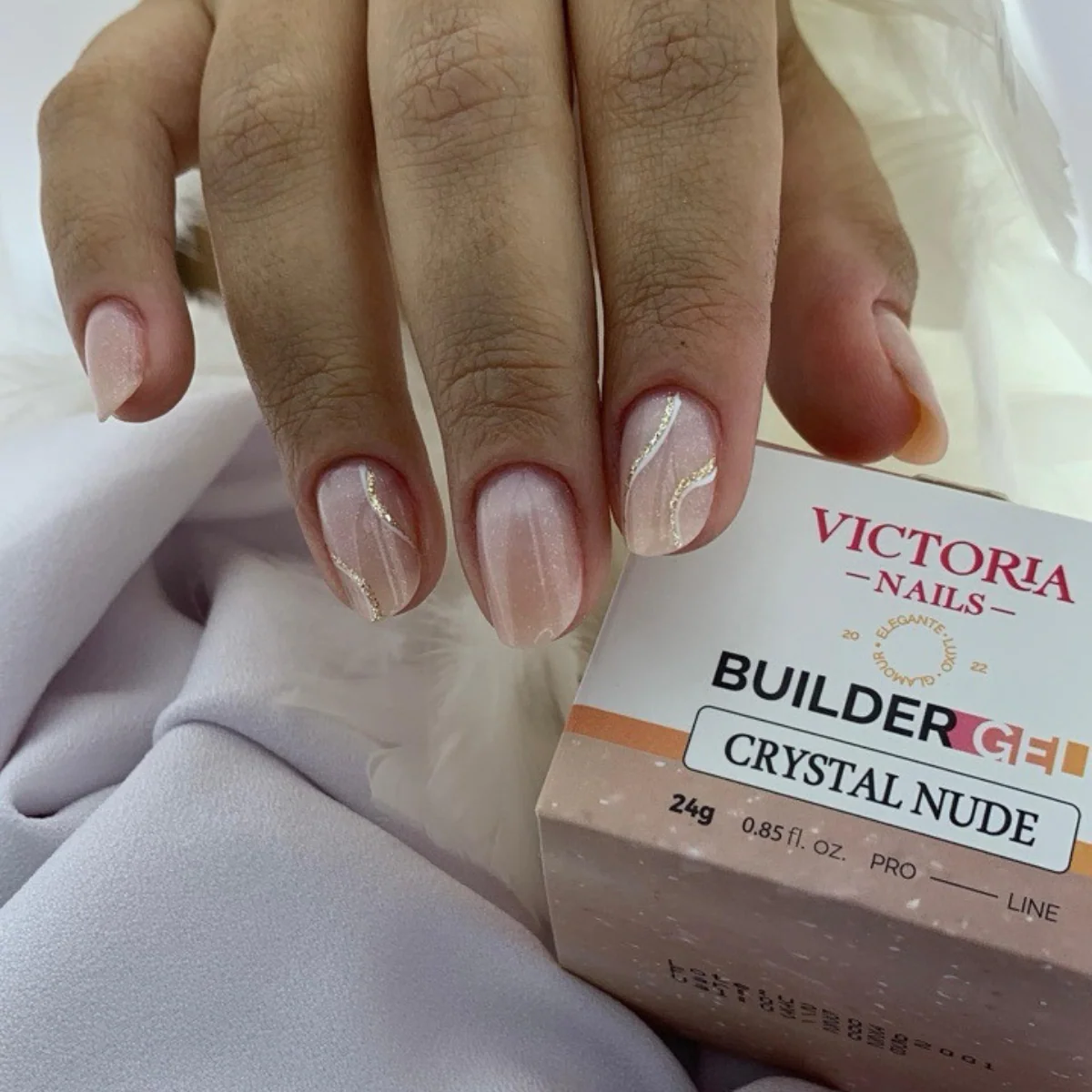 Bulder Gel Crystal Nude - Victoria Gold Nails 24ml